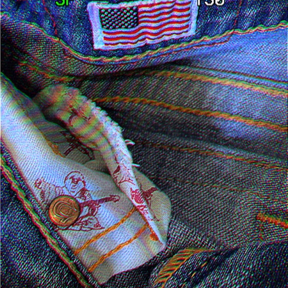 Y2K True religion brand flared jeans low rise with styled back pockets - Picture 5 of 5